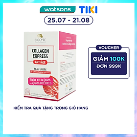 Thực Phẩm Bảo Vệ Sức Khỏe Biocyte Bột Uống Collagen Express Anti-Aging Giảm Lão Hóa Da 30 Gói