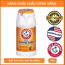 Bột Rửa Rau Quả Đa Năng Baking Soda Arm&Hammer Pure Baking Soda 340g/hủ