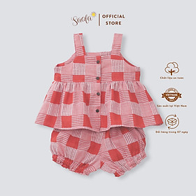 Set Áo Quần Hai Dây Caro Thoáng Mát Cho Bé Gái - FREJA SET - SEC003 - SAOLA KIDS CLOTHING