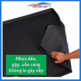 Thảm nhựa lót cốp cho I10 sedan 2014-2015-2016-2017-2018-2019-2020-2021 nhựa dẻo dày dặn đàn hồi tốt