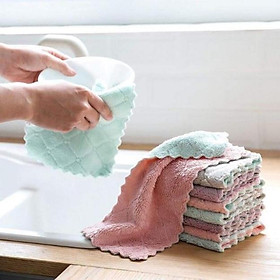 Mua 10 Khăn Lau Nhà Bếp Đa Năng 2 Màu Siêu Thấm Nước