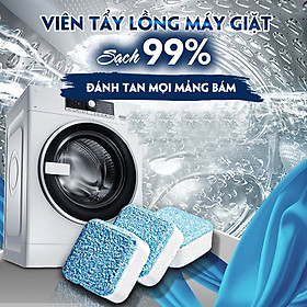 Viên Tẩy Lồng Máy Giặt Hộp 12 Viên Hàng Nội Địa Trung Quốc , vệ sinh cực mạnh cặn bám, khử mùi diệt khuẩn hiệu quả [ MẪU MỚI]