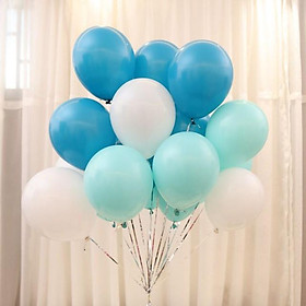 Combo 50 bóng xanh tifanny, trắng, xanh blue