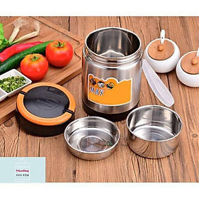 Mua Camen Hộp Đựng Cơm Inox 304 1900ML 3 Ngăn 2 Lớp Chống Đỗ Giữ Nhiệt Hơn 6H