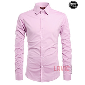 Áo sơ mi nam trơn không nhăn LAVIC-523 Form chuẩn