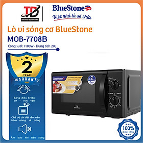 Lò Vi Sóng BlueStone MOB-7708B, Dung Tích 20L, Công Suất Cao 1100W , Hàng chính hãng