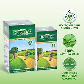 Viên tiểu đường dây thìa canh lá to DK Betics - DK Pharma, hỗ trợ hạ và ổn định đường huyết an toàn - Hộp 30 viên