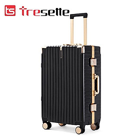 Vali khóa sập cao cấp Tresette 1175 size 24 inch nhập khẩu Hàn Quốc Tresette 1175 - Đen