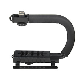 U-Grip Camcorder Stabilizer Handle DSLR Handheld Gimbal C-Shape Video Stabilizer with Flash Hot Shoe Mount Supports Up