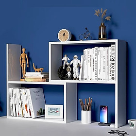 Kệ gỗ để bàn trang trí đa năng kệ gỗ thông minh tự thay đổi chiều dài gỗ MDF chống ẩm cao cấp