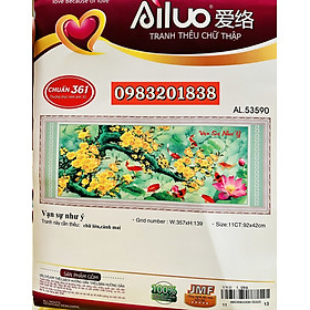 Mua Tranh thêu chữ thập Vạn sự như ý AL53590  kích thước 92 x 42 cm