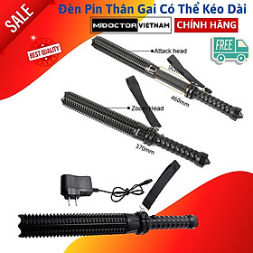 Đèn Pin Thân Gai Có Thể Kéo Dài Tới 46cm - Hãng miDoctor