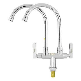 Vòi Rửa Chén Lạnh 2 Vòi Đồng Thau Eurover 6028
