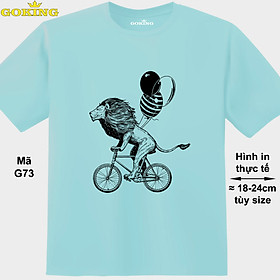 The Cycling Lion, mã G73. Hãy tỏa sáng như kim cương, qua chiếc áo thun Goking siêu hot cho nam nữ trẻ em, áo phông cặp đôi, gia đình, đội nhóm