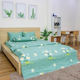 "Ga giường cotton 100%, drap giường cotton dày mát đủ size nệm" ( Mẫu Ngẫu Nhiên) - 160x200cm