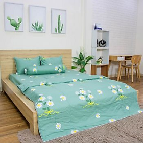 "Ga giường cotton 100%, drap giường cotton dày mát đủ size nệm" ( Mẫu Ngẫu Nhiên)