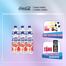 Lốc 6 Chai Sữa NutriBoost Hương Dâu Chai 1L/Chai Sale 25.10 Coca-Cola Official Store