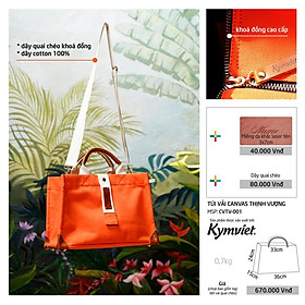 Mua Túi Vải Canvas Đeo Chéo Khắc Tên Riêng Kymviet Đựng Đồ Đa Năng  Thiết Kế Thời Trang 100% Handmade