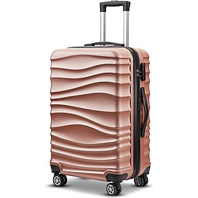 Vali du lịch họa tiết dập gợn sóng mẫu mới - Vali xách tay thời trang cao cấp 20 inch - Chất Liệu Nhựa ABS + PC Nhẹ Và Đàn Hồi - Khoá Hải Quan TSA An Toàn
