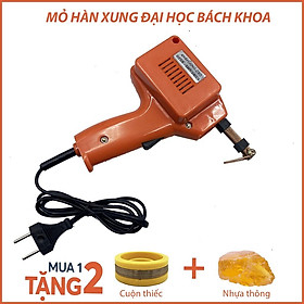 Mua Mỏ Hàn Xung điện 220V-100W cao cấp ( Tặng 01 thiếc Suchi  01 nhựa thông+ 3 đầu hàn thay thế )