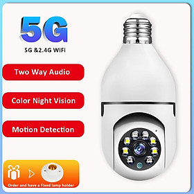 Camera bóng đèn 3MP E27 Camera giám sát video Camera WiFi Camera quan sát PTZ Chống nước Zoom kỹ thuật số 4X Trong nhà Ngoài trời Cảm biến an ninh gia đình Kích thước: 2 camera