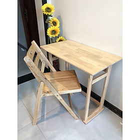 Mua Bộ bàn ghế học và làm việc gỗ tự nhiên xếp gấp gọn VIMOS 88