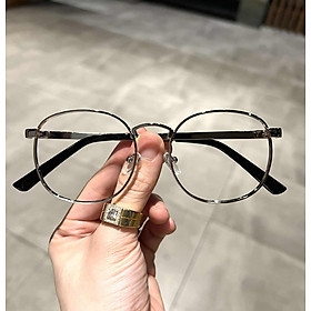 Kính mắt dáng tròn unisex form to gọng bản dày chắc chắn thay được tròng cận độ cao