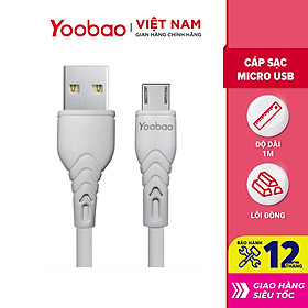 Mua Dây cáp sạc cho điện thoại smartphone Android đầu micro USB Yoobao C5 dài 1m - Hàng chính hãng