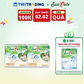 Combo 2 Gói Tã Quần Người Lớn Sunmate Khô Thoáng M8 (8 Miếng/ Gói)