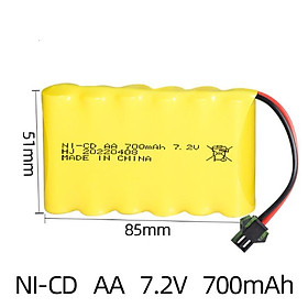 Mua Pin sạc 7.2v 700mah Ni-cd đồ chơi điều khiển rc