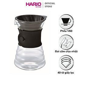 Bình pha cà phê Hario Dripper 700ml VDD-02B Kèm phễu, giấy lọc