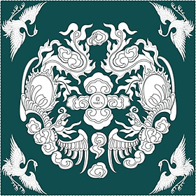 Khăn lụa tơ tằm vuông thiết kế Loan (Cho nam) 55x55cm