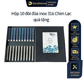 Mua Hộp quà tặng đũa inox 316 DandiHome cao cấp mạ Titanium Plated