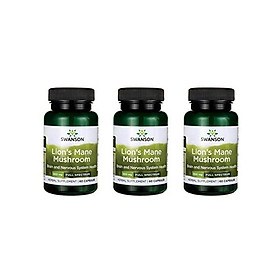 Swanson Lion's Mane Mushroom Memory Support Mental Focus Brain Booster Herbal Supplement Hericium Erinaceus (Mycelium Biomass) 500 mg 60 Capsules