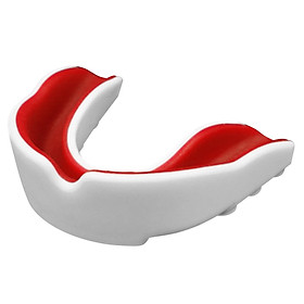 Miếng đệm EVA bảo vệ răng cho nam nữ chơi thể thao, bóng rổ, khúc gôn cầu, boxing - White & red
