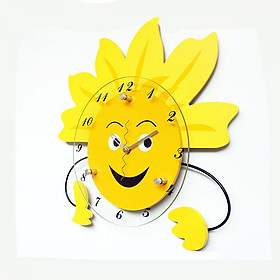 Mua Đồng hồ treo tường - đồng hồ ông mặt trời ngộ nghĩnh - Đồng hồ trang trí - Đồng hồ mặt trời