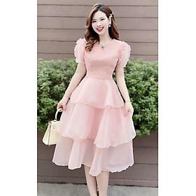 ĐẦM XÒE TẦNG CHẤT LIỆU VOAN TƠ CAO CẤP CỰC KÌ SANG CHẢNH CUỐN HÚT