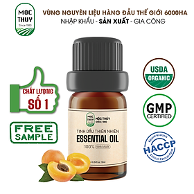 Tinh Dầu Mơ Nguyên Chất Hữu Cơ MỘC THỦY 100ML -  Essential Oil - Khử Mùi Xông Thơm Phòng, Thư Giãn - Đạt chuẩn chất lượng kiểm định