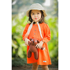 Váy linen đính cúc - 3