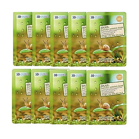 Mặt Nạ Làm Mờ Vết Nhăn Hiệu Qủa 3D Foodaholic Snail Natural Essence Mask 23ml