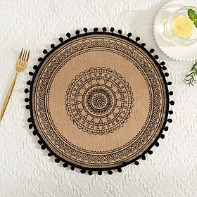 Mua Thảm tròn tấm lót bàn ăn trang trí tấm lót chén đĩa phong cách Bohemian LC10