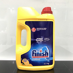 Bột rửa bát Finish 2.5kg dùng cho Máy rửa bát chén tặng túi zip 3 kẹo Senjaku Nhật Bản