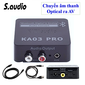 BỘ CHUYỂN ĐỔI ÂM THANH DIGITAL SANG ANALOG KA03 PRO-HÀNG CHÍNH HÃNG- TÍCH HỢP BLUETOOTH