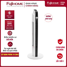 Máy sưởi gốm không khô da nhập khẩu FUJIHOME FH2000 điều khiển từ xa