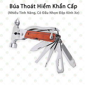 (An Tâm) Búa Cứu Hộ Đa Năng 7 Trong 1 KhoNCC Hàng Chính Hãng - Với Nhiều Tiện Ích Khác - Có Đầu Nhọn Đập Kính Xe Hơi Khi Thủy Kích, Cháy Nổ - KDHS-BUADN-580