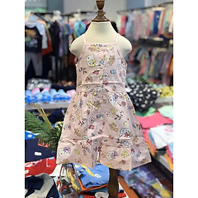 Váy 2 dây litibaby hoa văn, cài cúc trước, size 3-8T