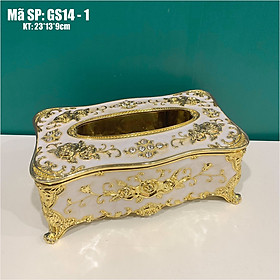 Mua Hộp giấy  lọ tăm  gạt tàn tân cổ điển vẽ vàng sang trọng GS14