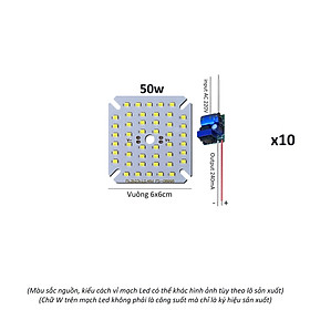 10 Vỉ mạch đèn Led 50w mắt chip Led SMD2835 siêu sáng + nguồn driver AC220V Posson MLC-50x