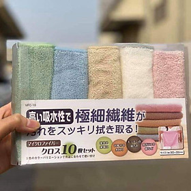 Set 10 khăn lau nhà bếp đa năng siêu thấm hút