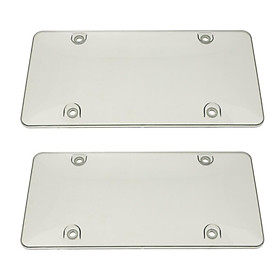 2X Universal Car License Plate Cover Frame Shield for US Auto Front Rear